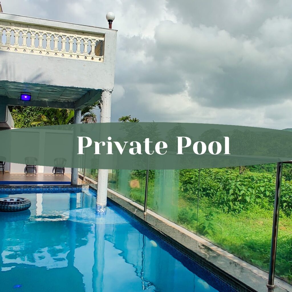 Villas in Igatpuri with private swimming pool and Valley view.